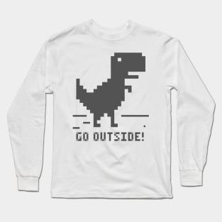 Offline Dino - grey Long Sleeve T-Shirt